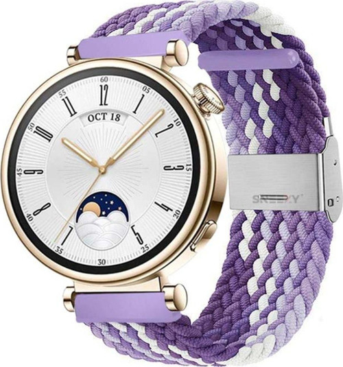 Huawei Watch Gt 4 41Mm İle Uyumlu 18Mm Metal Klips Solo Fiberlink Örgü Kordon