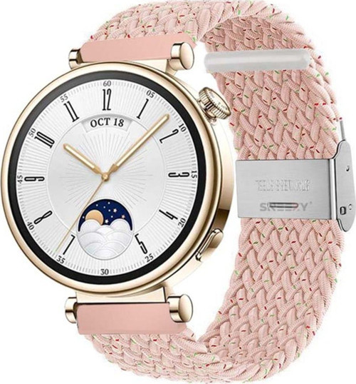 Huawei Watch Gt 4 41Mm İle Uyumlu 18Mm Metal Klips Solo Fiberlink Örgü Kordon