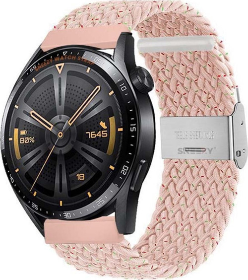 Huawei Watch Gt Runner-Sport 46Mm- Gt2 E 22Mm Uyumlu Metal Klips Solo Fiberlink Örgü Kordon