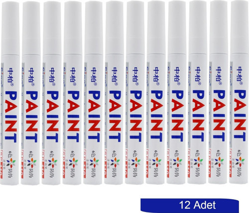 Beyaz Paint Marker 3.0 Mm 12 Adet
