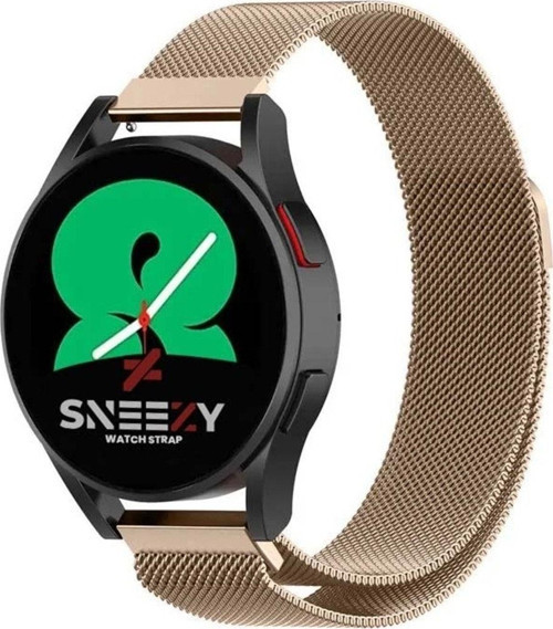 Samsung Galaxy Watch 4 40-42-44-46Mm Uyumlu 20Mm Woven Wire Metal Hasır Kordon