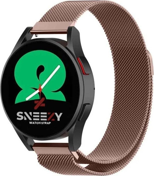 Samsung Galaxy Watch 4 40-42-44-46Mm Uyumlu 20Mm Woven Wire Metal Hasır Kordon