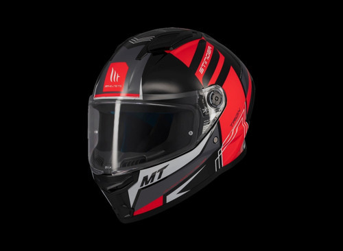 Kask Mt Stınger Tron B15 Parlak Siyah/Kırmızı