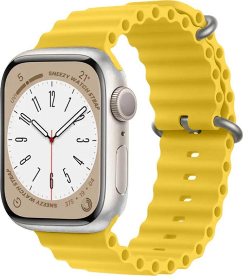 Watch 42Mm 44Mm 45Mm Seri 1 2 3 4 5 6 7 8 Se Uyumlu Seaflex Ocean Silikon Kordon