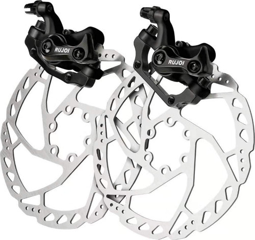 Bisiklet Mekanik Disk Fren Kaliper Seti Kaliper Rotor 160mm 6 Vidalı Balatalı