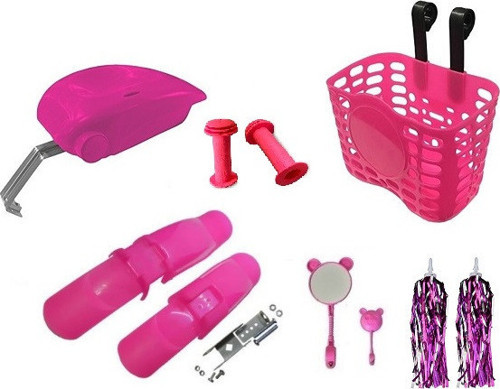 BİSİKLET PEMBE DEKORASYON SET QUEEN 6 PARÇA KOMBİN