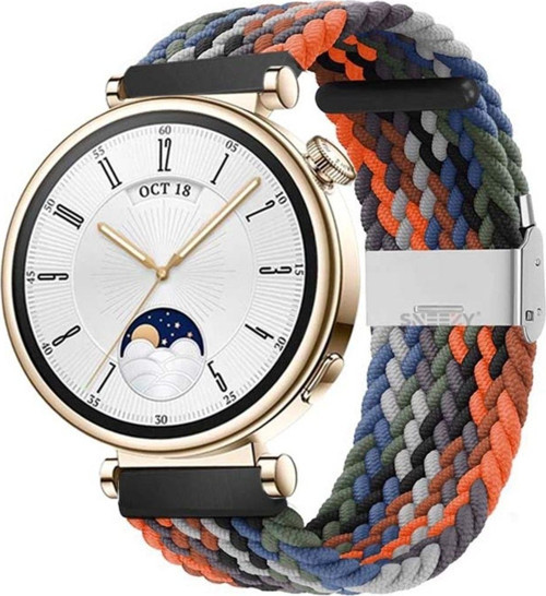 Huawei Watch Gt 4 41Mm İle Uyumlu 18Mm Metal Klips Solo Fiberlink Örgü Kordon