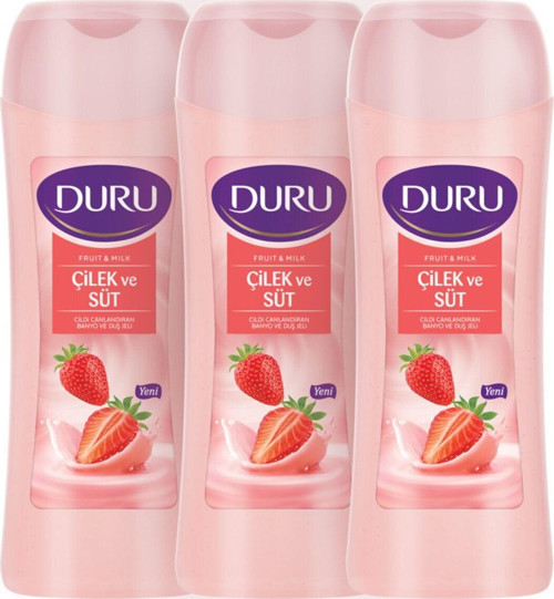 Fruit & Milk Çilek Ve Süt Duş Jeli 3 X 450 Ml