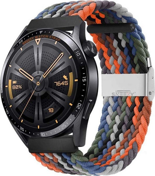 Samsung Galaxy Watch 46Mm R800 Watch 3 45Mm R840 22Mm Uyumlu Metal Klips Solo Fiberlink Örgü Kordon