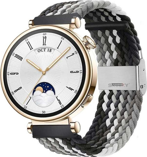 Huawei Watch Gt 4 41Mm İle Uyumlu 18Mm Metal Klips Solo Fiberlink Örgü Kordon