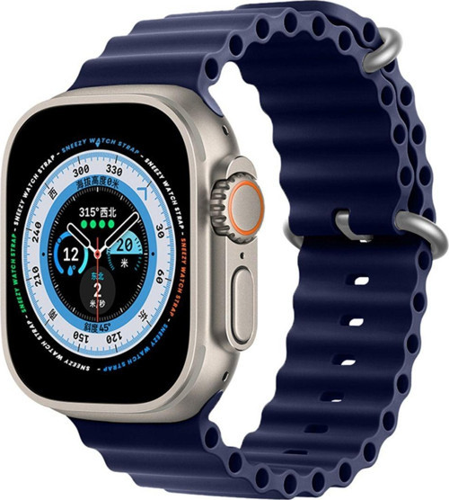 Apple Watch Uyumlu 49Mm Ultra Seri Uyumlu Seaflex Ocean Silikon Kordon