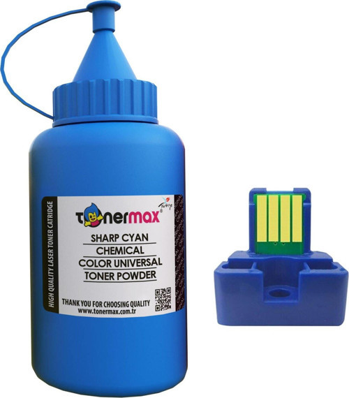 Sharp MX-23GT Mavi Toner Tozu ve Çipi Set / MX2310 / MX2314 / MX2614 / MX3111 / MX3114