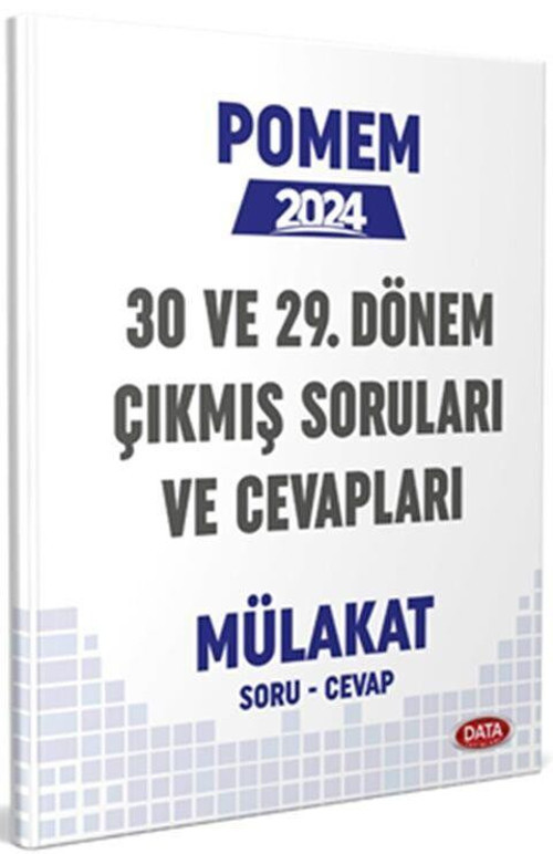 Data Yayınları 2024 Pomem 30. ve 29. Dönem Mülakat Çıkmış Soruları ve Cevapları