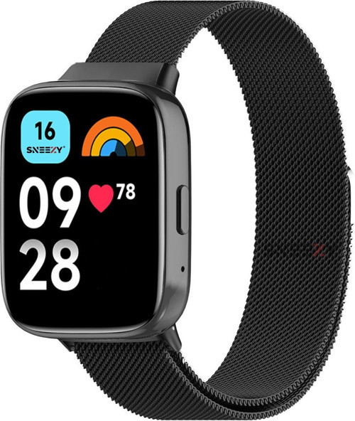 Redmi Watch 3 Active İle Uyumlu Metal Hasır Kordon Woven Wire Metal Tasarım Kordon