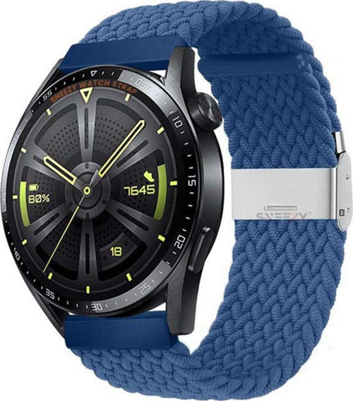 Huawei Watch Gt Runner-Sport 46Mm- Gt2 E 22Mm Uyumlu Metal Klips Solo Fiberlink Örgü Kordon