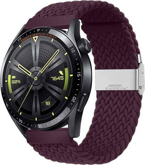 Huawei Watch Gt Runner-Sport 46Mm- Gt2 E 22Mm Uyumlu Metal Klips Solo Fiberlink Örgü Kordon
