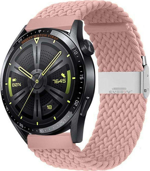 Huawei Watch Gt Runner-Sport 46Mm- Gt2 E 22Mm Uyumlu Metal Klips Solo Fiberlink Örgü Kordon