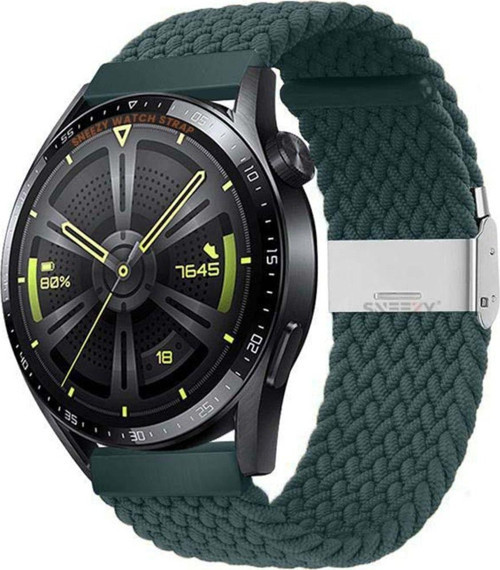 Huawei Watch Gt Runner-Sport 46Mm- Gt2 E 22Mm Uyumlu Metal Klips Solo Fiberlink Örgü Kordon