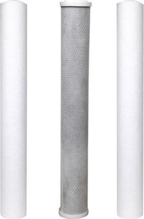 Angel Store Su Arıtma 20'' Filtre Seti 5 Mikron + Blok Karbon + 1 Mikron