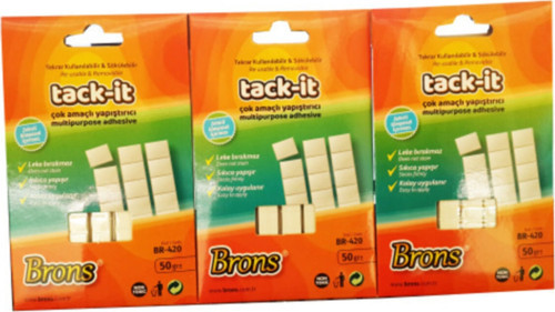 Tack-it Beyaz Hamur Yapıştırıcı 50 Gr - 3 Adet