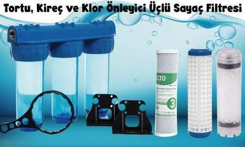 Şebeke Girişi 3 Aşama Su Arıtma Cİhazı Kireç Klor Küf Pas Tortu Tutcu Sistem