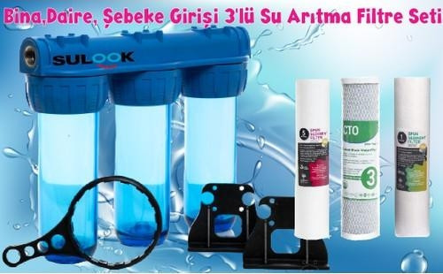 Şebeke,daire,bina Girişi Su Arıtma Sistemi 3'lü Süper Ekonomik Set