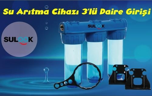 Bina-Şebeke-Daire Giriş Su Arıtma Cihazı 3'lü 10 Inch(Boş)