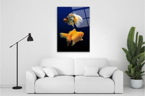 Altın Balıklar Cam Tablo 50x70 Cm