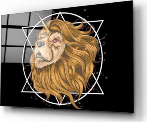 Aslan Cam Tablo 50x70 Cm