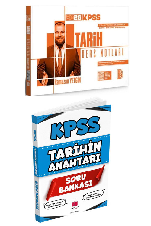 2026 Kpss'nin Anahtarı Tarih Soru Bankası + Benim Hocam Ramazan Yetgin Tarih Ders Notları