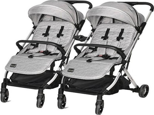 Myla Ayrılıp Birleşebilen Kabin Ikiz Bebek Arabası - Grey - Gri Gri