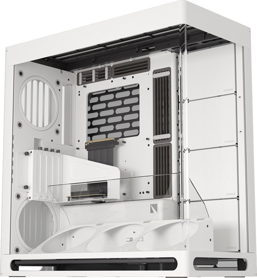 HS 420 VGPU Edition White Temperli Cam USB 3.2 Mid Tower ATX Gaming Kasa