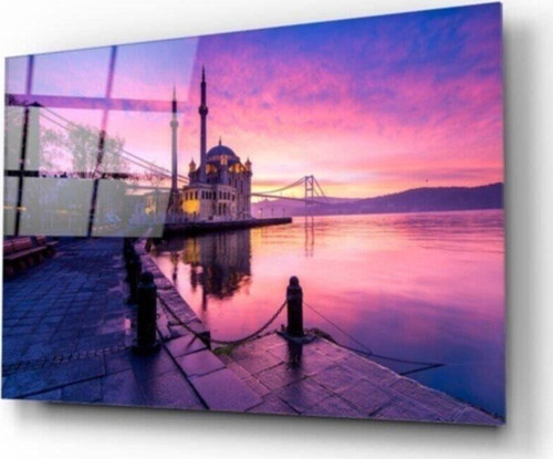 Istanbul Manzara Cam Tablo 50x70 Cm