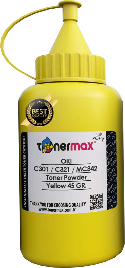 Oki C301 / C321 / MC342 Toner Tozu Sarı