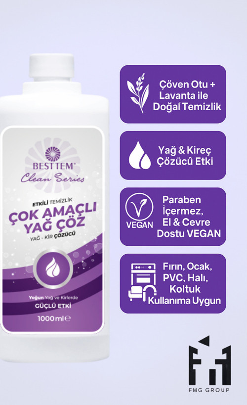 Çok Amaçlı Yağ Çöz – Lavanta Ferahlığı Ve Kireç Sökücü | 1000 Ml