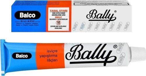 Bally Marka Çok Amaçlı Bally Tüp Yapıştırıcı Deri Kösele Lastik Kumaş Kağıt Tahta Cam 50 Gr