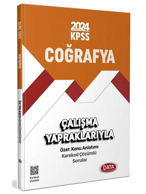 Data 2024 KPSS Coğrafya Çalışma Yapraklarıyla Özet Konu Anlatımı Data Yayınları