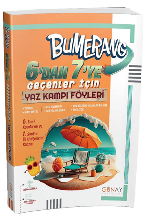 6 dan 7 ye Geçenler İçin Bumerang Yaz Kampı Föyleri Günay Yayınları