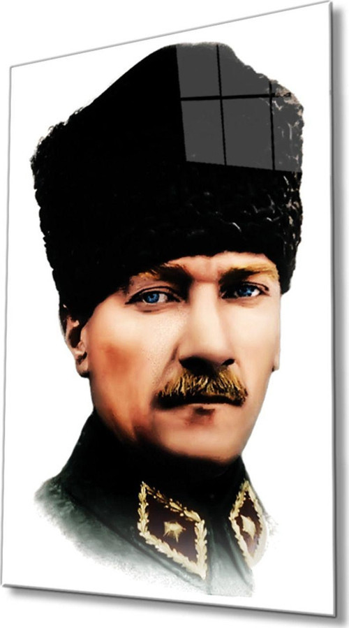 Atatürk Cam Tablo 4 mm Dayanıklı Temperli Cam