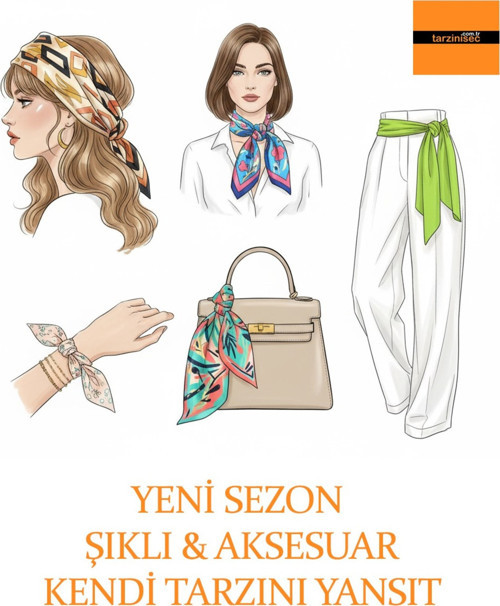 Tarzını Seç Vintage Bordo Fular Bandana – Estascarf 100x9 cm 3