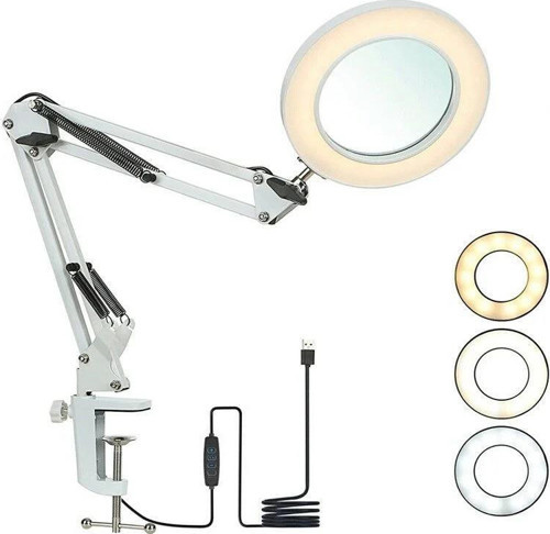 ELC-2059 3 Diopter Masa Üstü 64 Ledli Akrobat Büyüteç Mercek