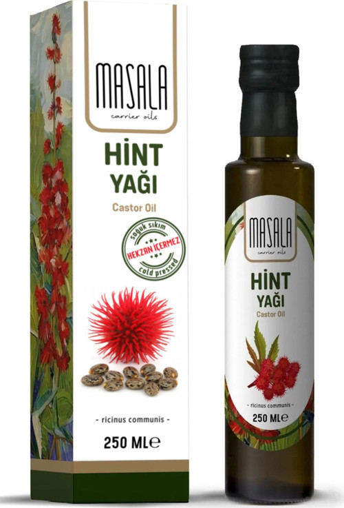 Soğuk Pres Hint Yağı 250 ml – Saf ve Katkısız, Hekzan İçermez(Castor Oil)