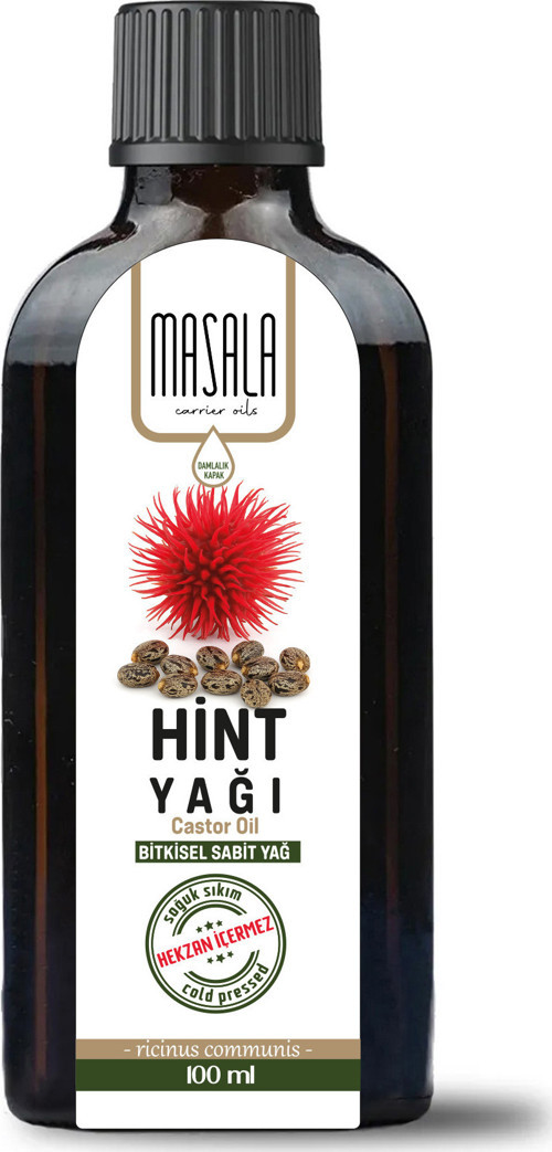 Hint Yağı 100 ml – Soğuk Pres, %100 Saf ve Doğal Castor Oil, Hekzan İçermez