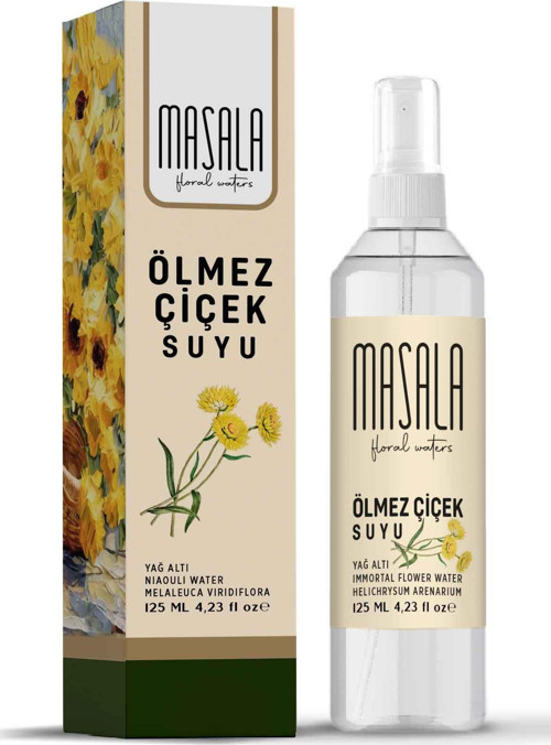 Saf Ölmez Çiçek Suyu 125 ml – %100 Doğal Hidrosol, Yağlı Hidrosol – Immortal Flower Water Tonic