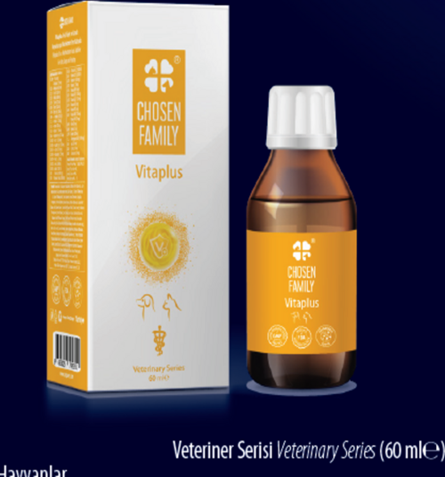 Chosen Family Vitaplus 60 ml - Kedi ve Köpek Multivitamin Şurubu (İştah, Gelişim ve Bağışıklık Destekli)