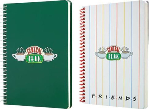 Friends Spiralli Beyaz Ve Friends Central Perk Yeşil Butik Defter Çizgili 96 Yaprak 17x24