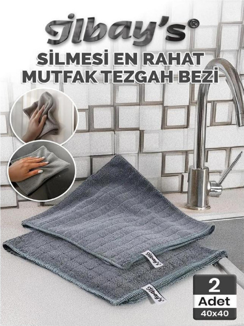 2 Adet Mutfak Tezgah Bezi 40x40