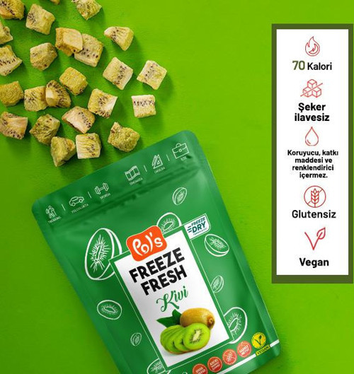 Pol’s Freeze Fresh Dondurularak Kurutulmuş Kivi 20 gr