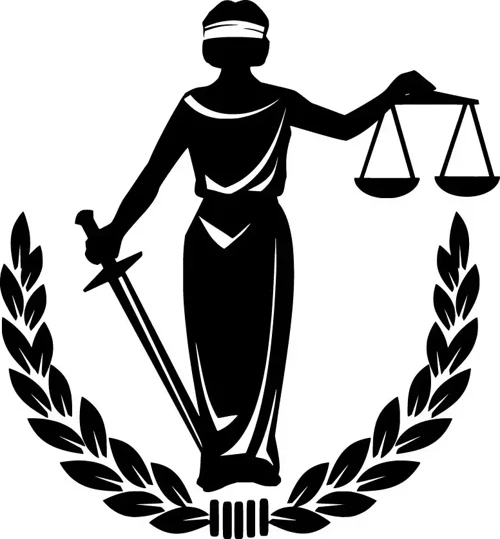 Adalet Sembolü - Araç, Oto, Laptop, Duvar Uyumlu Sticker 40*40 Cm