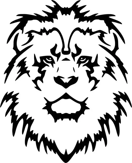 Aslan Kafası 2 - Araç, Oto, Laptop, Duvar Uyumlu Sticker 15*18 Cm